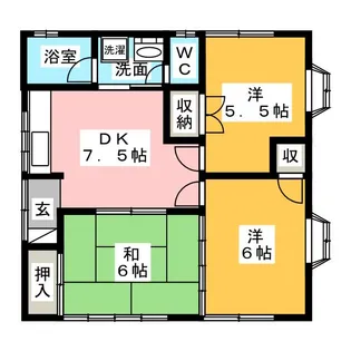 宮城県名取市手倉田字八幡【一戸建】の間取り