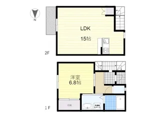 デライト桜ヶ丘3【1階】の間取り