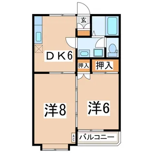 福島県郡山市八山田3【アパート】の間取り