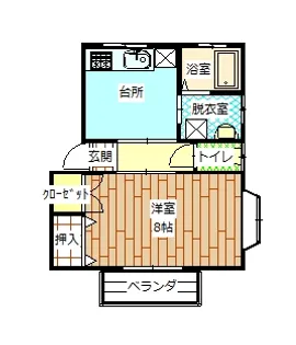コーポ乱川【1階】の間取り