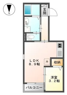 サンライズ京橋【5階】の間取り