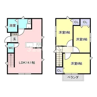 岐阜県岐阜市加納南陽町2【一戸建】の間取り