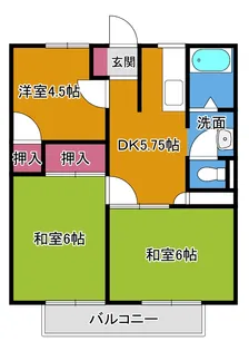 大田切コーポA【2階】の間取り