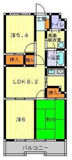 ベ.ハーゲンハイム城東【5階】の間取り