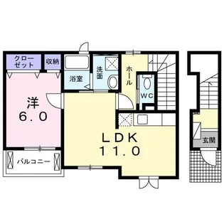 サザンテラス【2階】の間取り