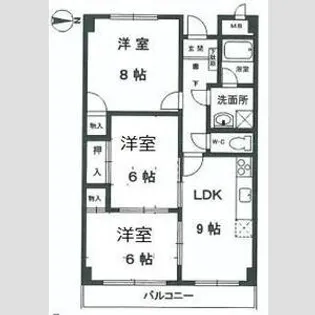 ツインパレス武庫【4階】の間取り