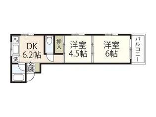 メゾン・ドウエスト【2階】の間取り