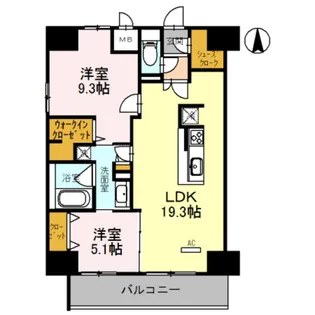 グラン ラヴィ レジデンス【13階】の間取り