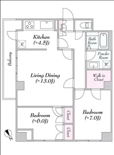 ヴァンテ・アン神楽坂【3階】の間取り
