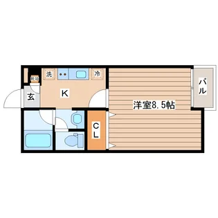 アスコット萩野町【2階】の間取り