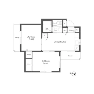 マグノリアイースト【1階】の間取り