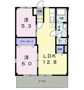 コンフォートヴィラ S2【1階】の間取り