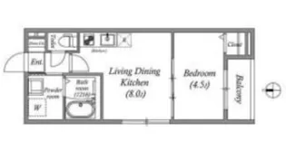 グランディオ鶴橋【1階】の間取り