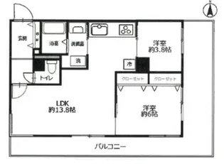 プレジデント38【4階】の間取り