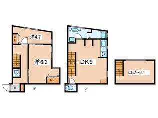 神奈川県鎌倉市大町2【一戸建】の間取り