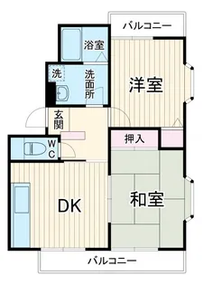 ヒルトップ湘南A棟【1階】の間取り