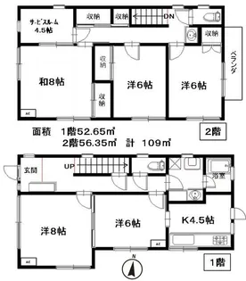 東京都杉並区宮前3【一戸建】の間取り