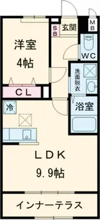 グリーンコートつくばB棟【1階】の間取り