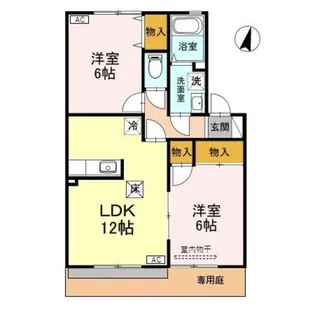 新潟県新潟市西区大野【アパート】の間取り