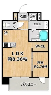 Live Flat塚本新北野【8階】の間取り
