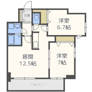 アルティ発寒【2階】の間取り