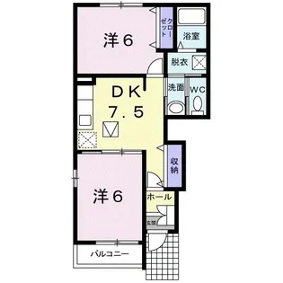 ブリーズ B【1階】の間取り