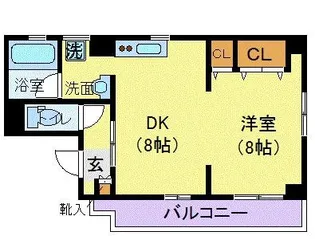 タウンコート常磐町【5階】の間取り