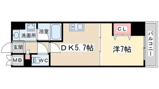 大阪府大阪市北区国分寺2【マンション】の間取り