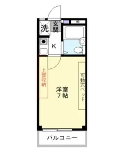 ヒルトップ花咲【1階】の間取り