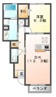 リアン ドュ ファミーユ【1階】の間取り