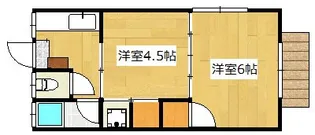 新富ハイツ B棟【1階】の間取り