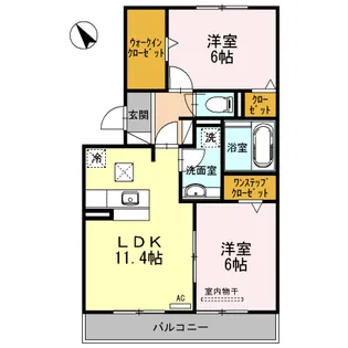 デスティニー【1階】の間取り