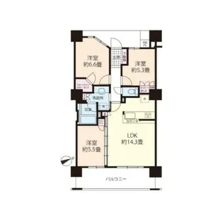 ザ・ライオンズ三郷中央A棟【18階】の間取り