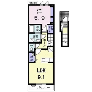 フィオーレ櫻井【2階】の間取り