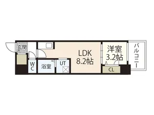 メイクス京橋川【2階】の間取り