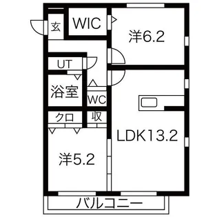 セジュール敷島【2階】の間取り