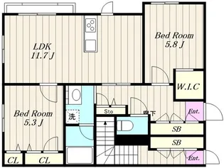 プチ・ボヌール【1階】の間取り