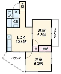 サンヴィレッジやしま【3階】の間取り
