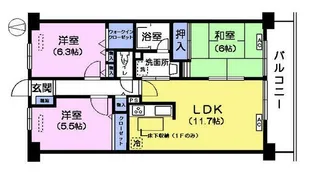 東京都板橋区赤塚新町3【マンション】の間取り
