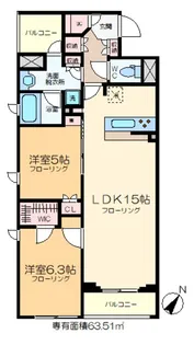 エステート南砂福島橋【1階】の間取り