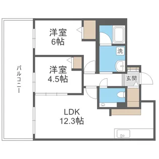 グランファーレ宮の森コートハウス四季の杜【2階】の間取り