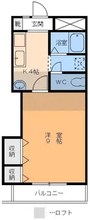 ラフィネ道後【3階】の間取り