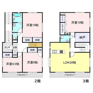 千葉県野田市上花輪【一戸建】の間取り