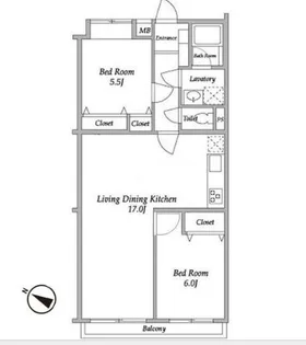 ガーデンハウス千歳船橋【1階】の間取り