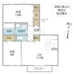 ソル・レヴェンテ B【1階】の間取り