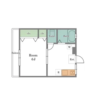 ヴィラ栄【2階】の間取り
