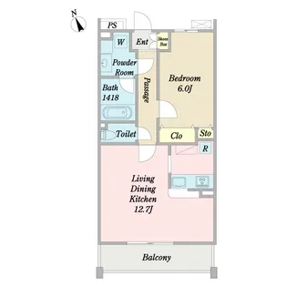 ウィステリア新川崎【3階】の間取り