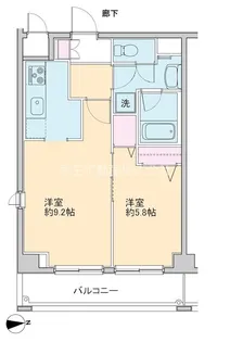 プロッシモ新宿【4階】の間取り