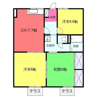 ジュネスハイムA【1階】の間取り