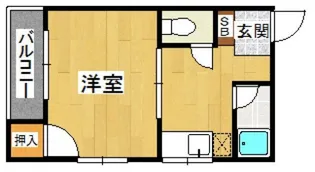 ウエストヴィラ祖原山【1階】の間取り